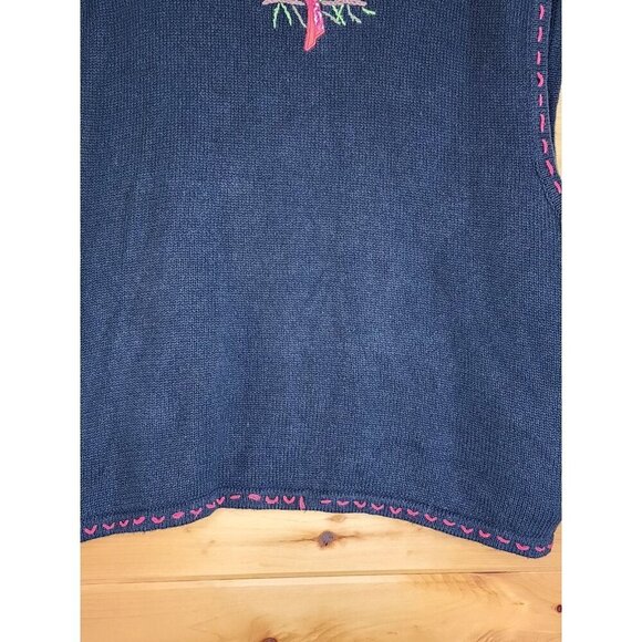 Cardinals Vest Black Plus 26/28W White Stag Sweater Vest Black and Red Birds - Picture 11 of 15